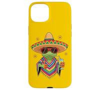 Carcasa para iPhone 15 Plus Relax - Gringo - Un Divertido Lagarto en un Poncho y un Sombrero