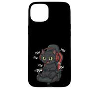Carcasa para iPhone 15 Plus Reproductor de Videojuegos Black Cat Gamer Gaming Streamer