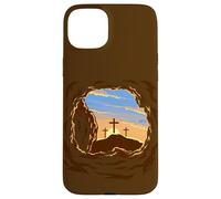 Carcasa para iPhone 15 Plus Resurrection Sunday Cross of Jesus Christ Empty Tomb Faith