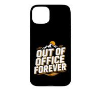 Carcasa para iPhone 15 Plus Retirement Funny Party Quote out of Office Forever