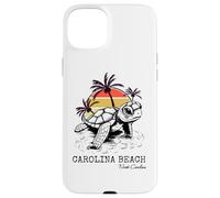 Carcasa para iPhone 15 Plus Retro Carolina Beach Cute Sea Turtle Art NC Vacaciones Familiares