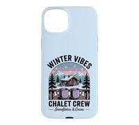 Carcasa para iPhone 15 Plus Retro Christmas Winter Vibes Ski Vacation Chalet Crew