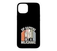 Carcasa para iPhone 15 Plus Retro Comida Rápida Nostalgia Vintage Diner Papas Fritas Batidos Hamburguesas