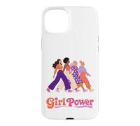 Carcasa para iPhone 15 Plus Retro Girl Power Pink Diverse Women Inclusion Groovy 70s