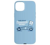 Carcasa para iPhone 15 Plus Retro Pinewood Derby Cub Scouts Racer Race Car Logo