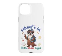 Carcasa para iPhone 15 Plus River Otter Regreso a la Escuela Vibra Escuelas En Que Comience el Caos