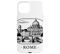 Carcasa para iPhone 15 Plus Roma, la Ciudad eterna. Silueta Decorativa.