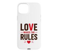 Carcasa para iPhone 15 Plus Romantic Couple Quote Valentine's Day Love Makes The Rules