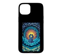 Carcasa para iPhone 15 Plus Romántico Pareja Sol Luna Amor Celestial Unión Estrel