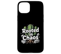Carcasa para iPhone 15 Plus Rooted in Chaos Funny Cactus Gardener Graphic