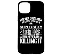 Carcasa para iPhone 15 Plus Ropa de State Trooper - Divertido diseño de Great Troopers