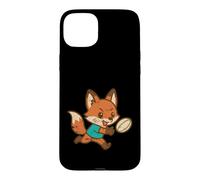 Carcasa para iPhone 15 Plus Rugby Fox Pass Dibujos Animados