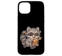 Carcasa para iPhone 15 Plus Rugby Mapache Corredor Mascota Dibujos Animados