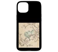 Carcasa para iPhone 15 Plus Sakura Birds Harmony Arte de Tinta Japonesa