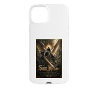 Carcasa para iPhone 15 Plus San Miguel Gótico Guerrero Ángel Sagrado Icono Arte Fe