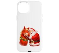 Carcasa para iPhone 15 Plus Santa compartiendo Secretos con Caballo