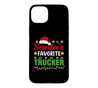 Carcasa para iPhone 15 Plus Santa's Favorite Trucker Funny Christmas Trucker Xmas