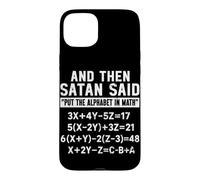 Carcasa para iPhone 15 Plus Satanás puso el Alfabeto en matemáticas Amante Divertidos Problemas de Álgebra