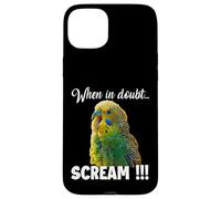 Carcasa para iPhone 15 Plus Screaming Budgie T, Meme Divertido para los Amantes de Las