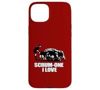 Carcasa para iPhone 15 Plus Scrum One I Love Rugby Romance Moderno
