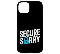 Carcasa para iPhone 15 Plus Secure Sorry Candado Violación de Datos Seguridad Cibernética Humor