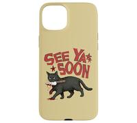 Carcasa para iPhone 15 Plus See Ya Soon Dark Cat Meme Design Womens Girls