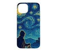 Carcasa para iPhone 15 Plus Sherlock Holmes Noche Estrellada Detective Vintage