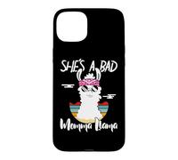 Carcasa para iPhone 15 Plus She's a Bad Momma Llama - Mama Funny - Vintage Mom Gift