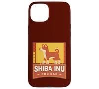Carcasa para iPhone 15 Plus Shiba Inu Dog Dad Fun Colorido Retro