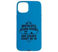 Carcasa para iPhone 15 Plus Si implica Buceo y Tiburones Cuenta Conmigo | Shark Diving
