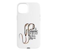 Carcasa para iPhone 15 Plus Si la música es el alimento del Amor, Reproduce con Auriculares