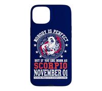 Carcasa para iPhone 15 Plus Signo de Escorpio Noviembre 01 Horóscopo de la Estrella de la astrología del Zodiaco