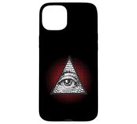 Carcasa para iPhone 15 Plus Símbolo Secreto Illuminati de la pirámide mística del Ojo Que Todo lo ve