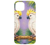 Carcasa para iPhone 15 Plus Sinfonía Tropical con cacatúas y Flores
