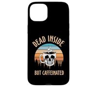 Carcasa para iPhone 15 Plus Skeleton Coffee Dead Inside Retro Baristas Coffee Lover