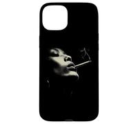 Carcasa para iPhone 15 Plus Smoky Jazz Man Minimal Face Retrato Estética