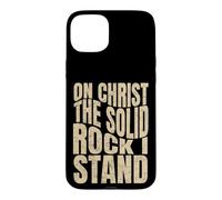 Carcasa para iPhone 15 Plus sobre Cristo La Roca Sólida Que Soy, Hombres y Mujeres Cristianos