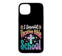 Carcasa para iPhone 15 Plus Sobreviví a la Escuela bíblica de Vacaciones