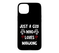 Carcasa para iPhone 15 Plus Sólo un Tipo Que ama Mahjong Azulejos Juego Chino Mah Jongg
