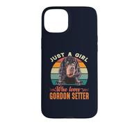 Carcasa para iPhone 15 Plus Solo una Chica a la Que le Encanta Gordon Setter Dog Retro Vintage