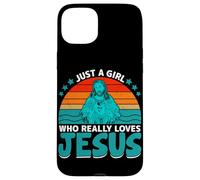 Carcasa para iPhone 15 Plus Solo una Chica Que Realmente ama a Jesús