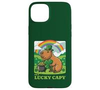 Carcasa para iPhone 15 Plus Sombrero Capybara Leprechaun para el día de San Patricio I'm A Lucky Capy