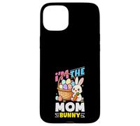 Carcasa para iPhone 15 Plus Soy la mamá Conejito Caza Huevos Familia Pascua a Juego