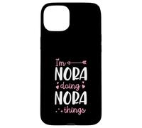 Carcasa para iPhone 15 Plus Soy Nora Doing Nora Things Nombre Personalizado