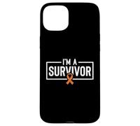 Carcasa para iPhone 15 Plus Soy un sobreviviente del cáncer de riñón Awarenes Cinta Naranja