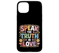 Carcasa para iPhone 15 Plus Speak The Truth In Love Amable honestidad fe -