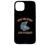 Carcasa para iPhone 15 Plus Spin The Story Live Legacy Reproductor de Vinilo