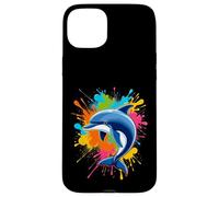 Carcasa para iPhone 15 Plus Splash Art Dolphin Design Hermosos Amantes de los Delfines