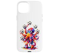 Carcasa para iPhone 15 Plus Splash Art Octopus Soccer Ball Football