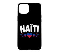 Carcasa para iPhone 15 Plus Sport Haïtien Foot Equipe Simple Amour Supporter Haïti